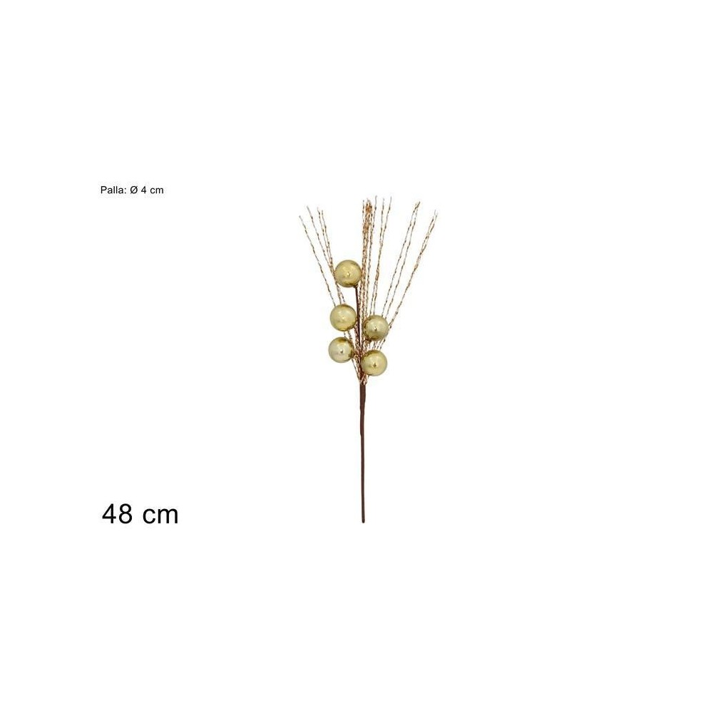 STELO 48 CM PALLE 4 CM FILI LAMINATI ORO